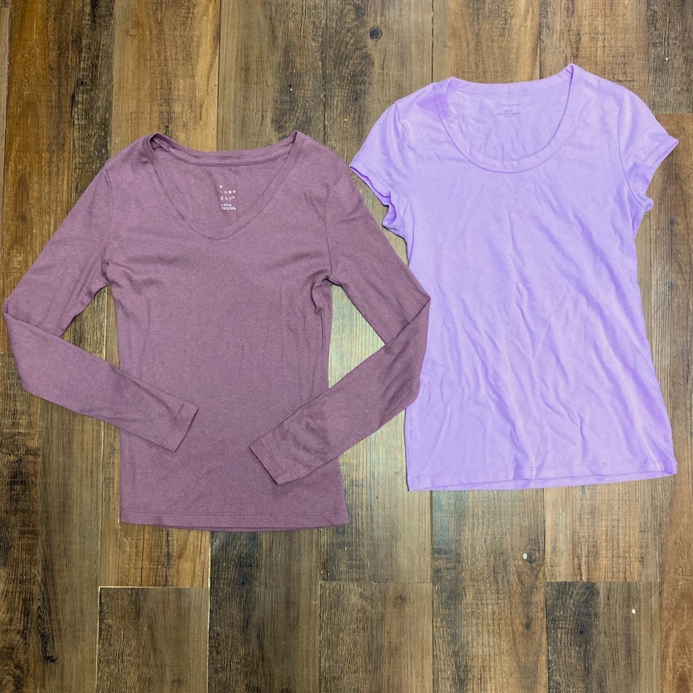 Lot of Two XS Purple Tops Bundle